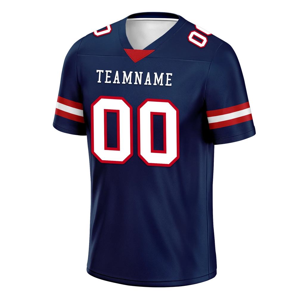 Custom Blue Classic Style Personalized Authentic Football Jersey FBJ02-bd0a70b0 - Coolcustomize