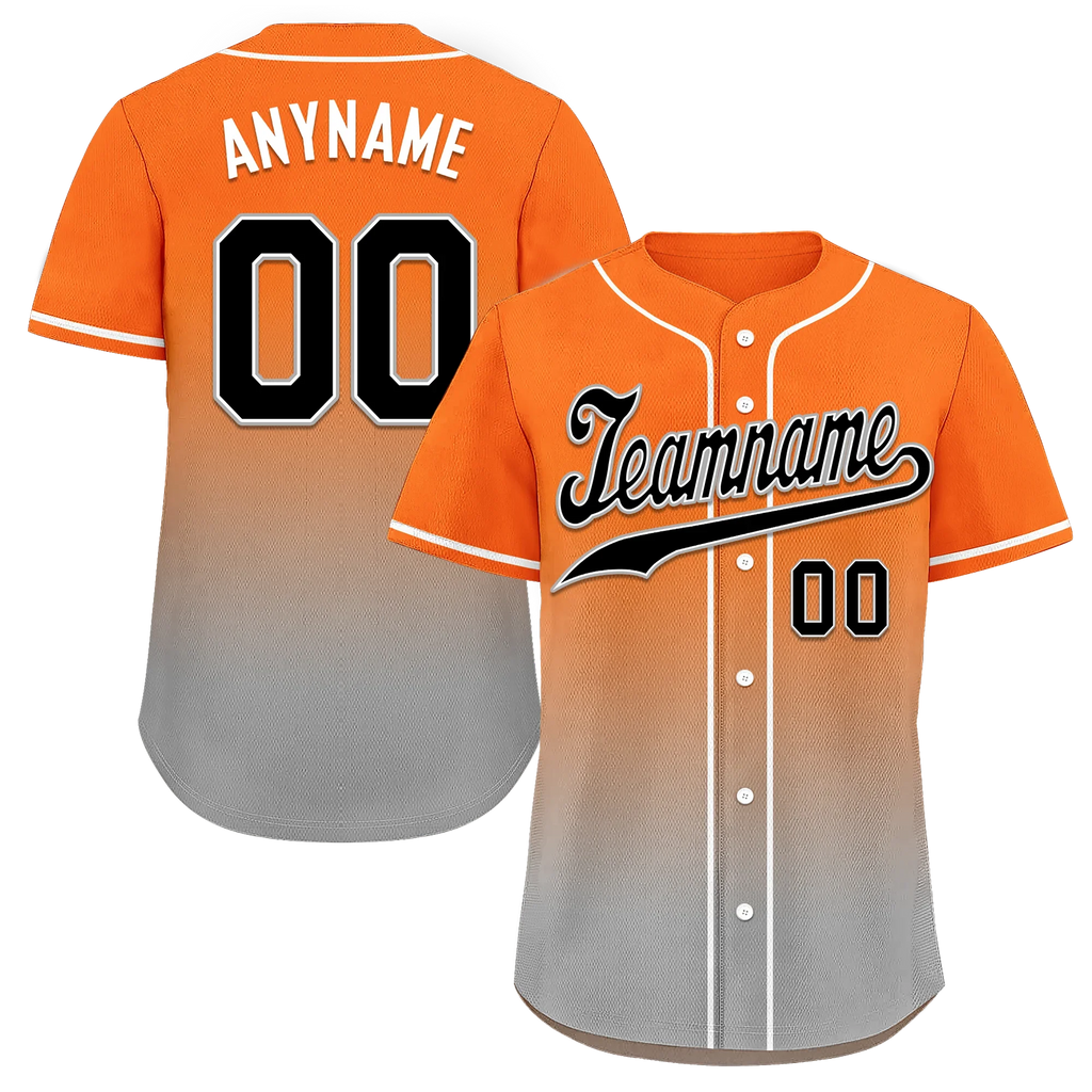 Custom Orange Grey Fade Fashion Personalized Authentic Baseball Jersey BSBJ01-D0a70ec - Coolcustomize