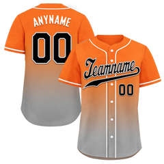 Custom Orange Grey Fade Fashion Personalized Authentic Baseball Jersey BSBJ01-D0a70ec