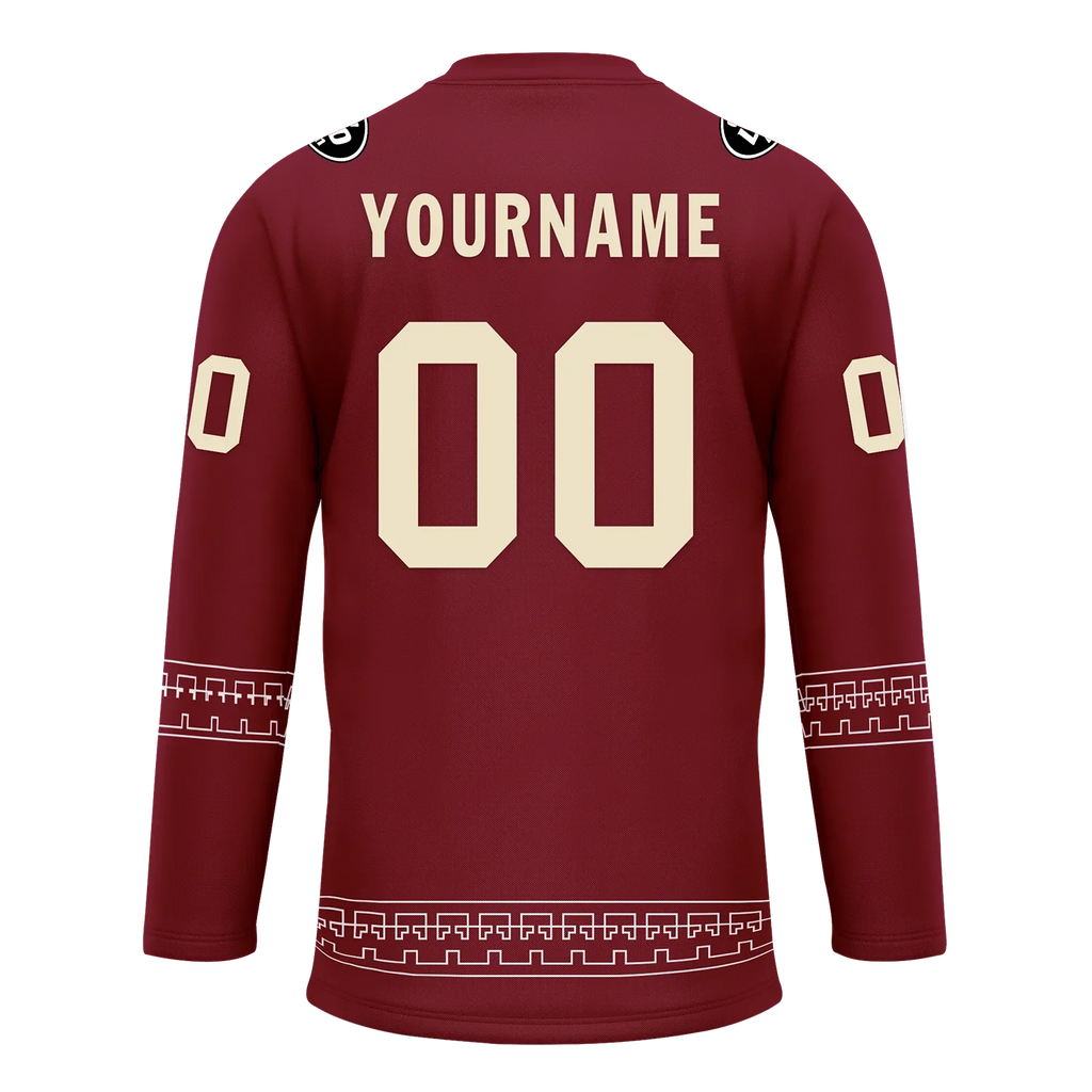 Custom Red Personalized Hockey Jersey HCKJ01-D0a70fd - Coolcustomize