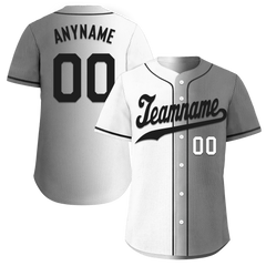 Custom White Grey Gradient Fashion Personalized Authentic Baseball Jersey BSBJ01-D0a7aaf