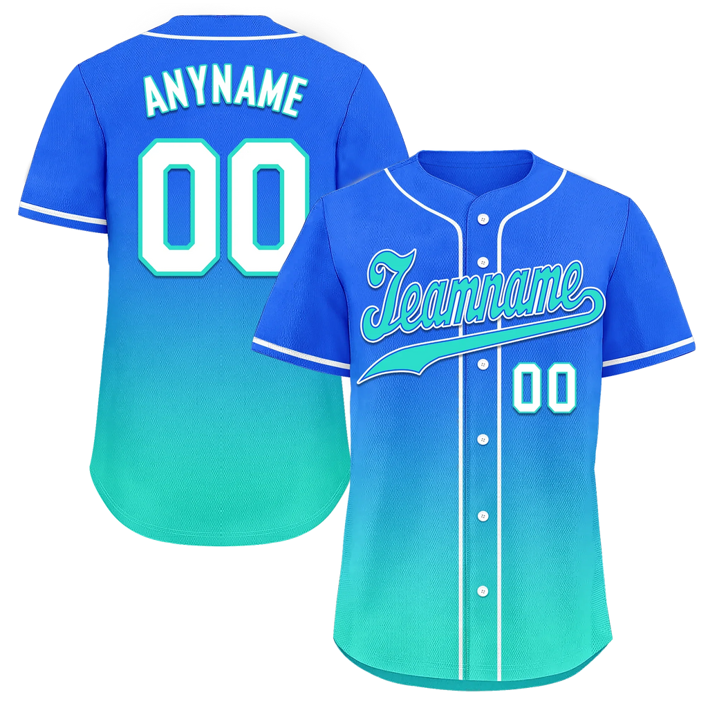 Custom Blue Cyan Fade Fashion Personalized Authentic Baseball Jersey BSBJ01-D0a70d8 - Coolcustomize