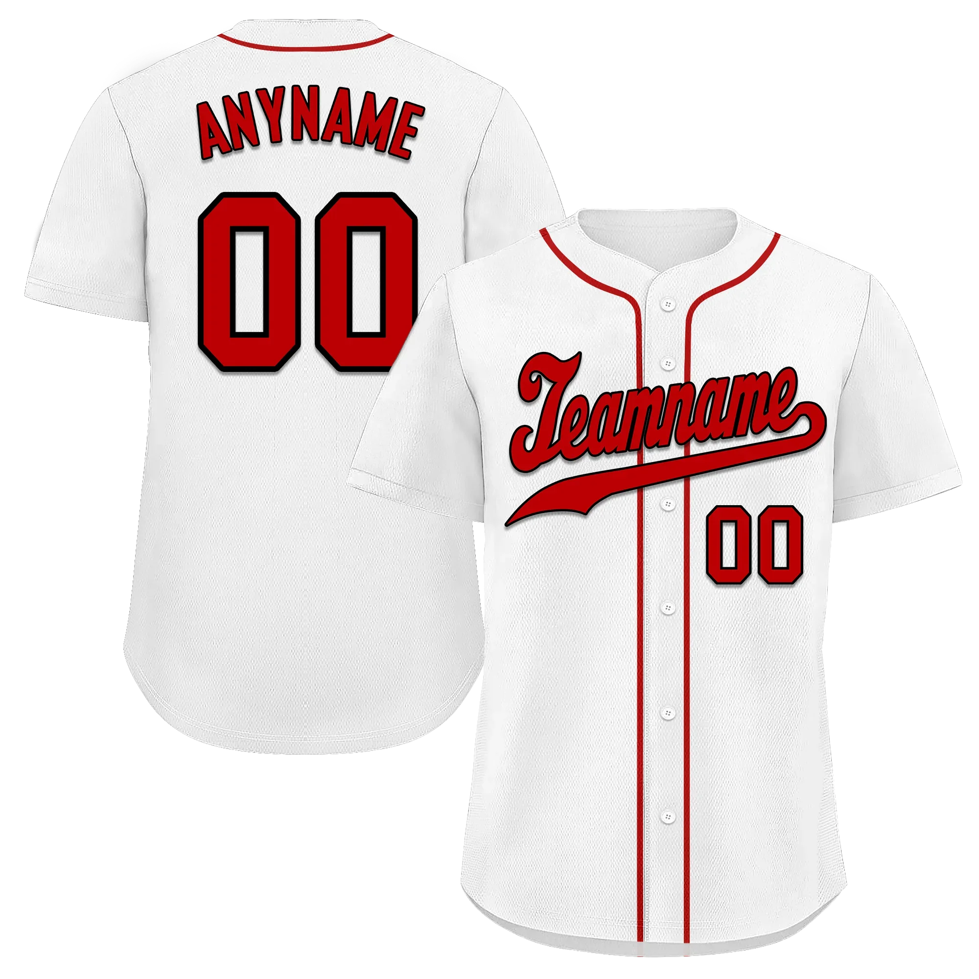 Custom White Classic Style Red Personalized Authentic Baseball Jersey BSBJ01-bd0faa0 - Coolcustomize