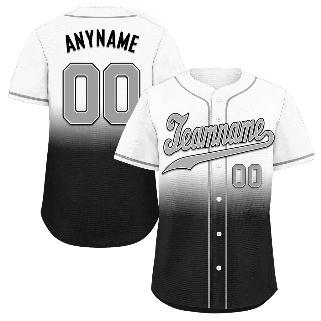 Custom Grey Black Fade Fashion Personalized Authentic Baseball Jersey BSBJ01-D0a70ee - Coolcustomize
