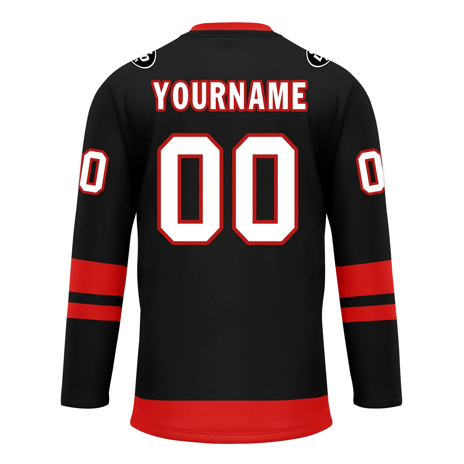 Custom Black Red Personalized Hockey Jersey HCKJ01-D0a700b - Coolcustomize