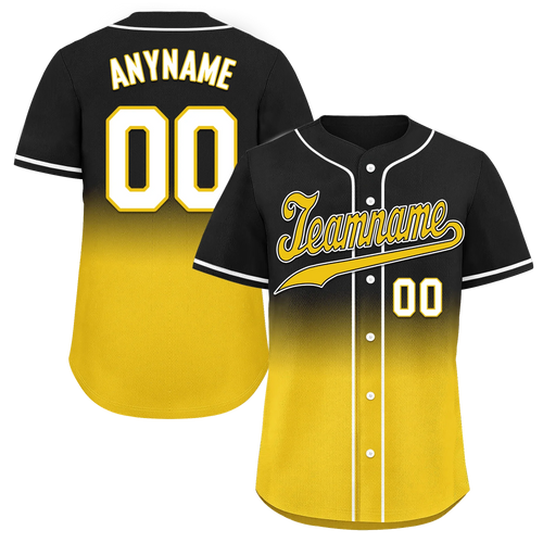 Custom Black Yellow Fade Fashion Personalized Authentic Baseball Jersey BSBJ01-D0a70cc - Coolcustomize