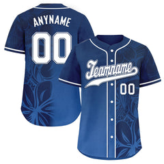 Custom Blue Classic Style Personalized Authentic Baseball Jersey BSBJ01-D020160-2