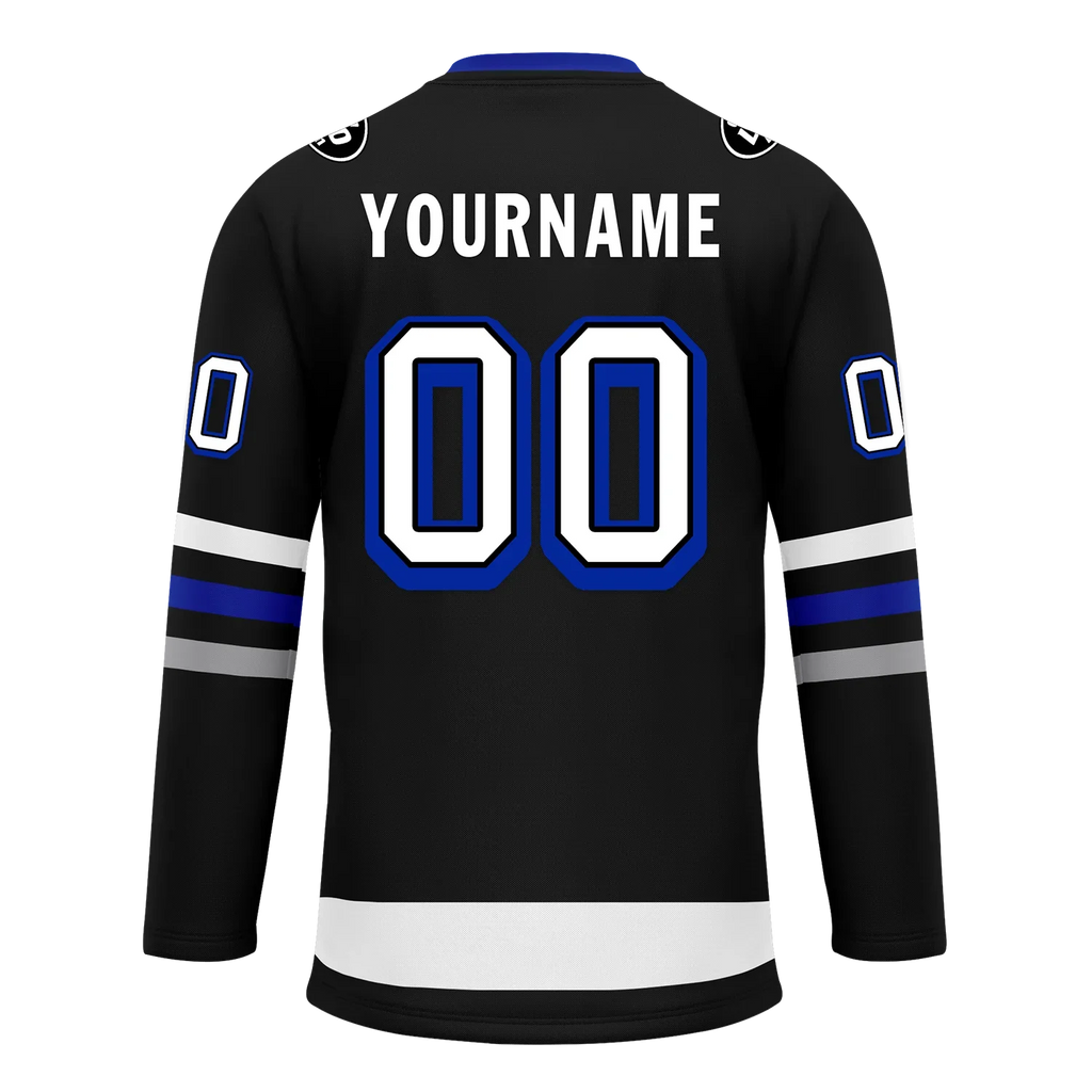 Custom Black Grey Personalized Hockey Jersey HCKJ01-D0a70ba - Coolcustomize
