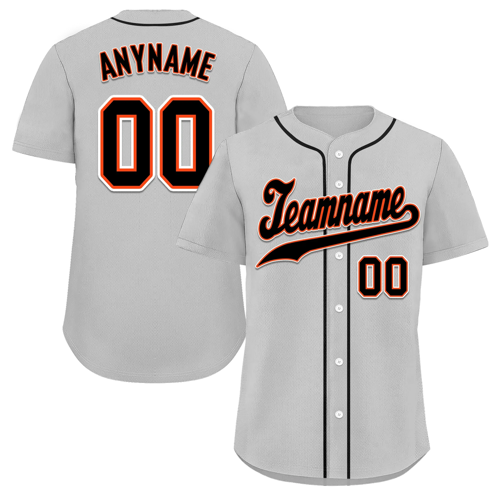 Custom Grey Classic Style Black Personalized Authentic Baseball Jersey BSBJ01-bd0faac - Coolcustomize