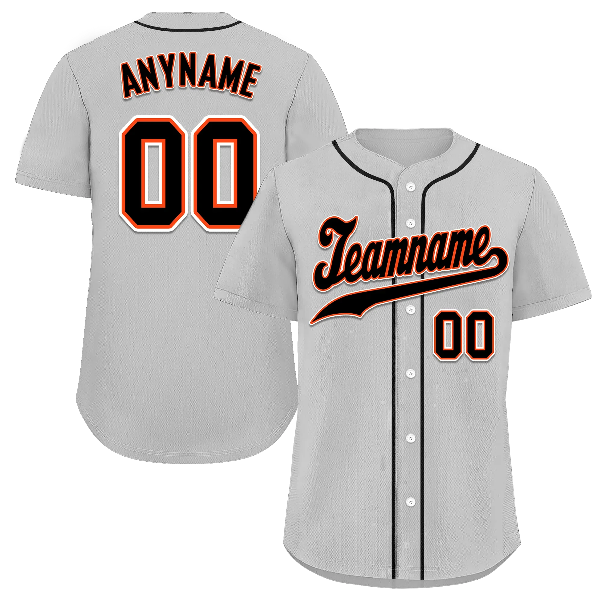 Custom Grey Classic Style Black Personalized Authentic Baseball Jersey BSBJ01-bd0faac - Coolcustomize