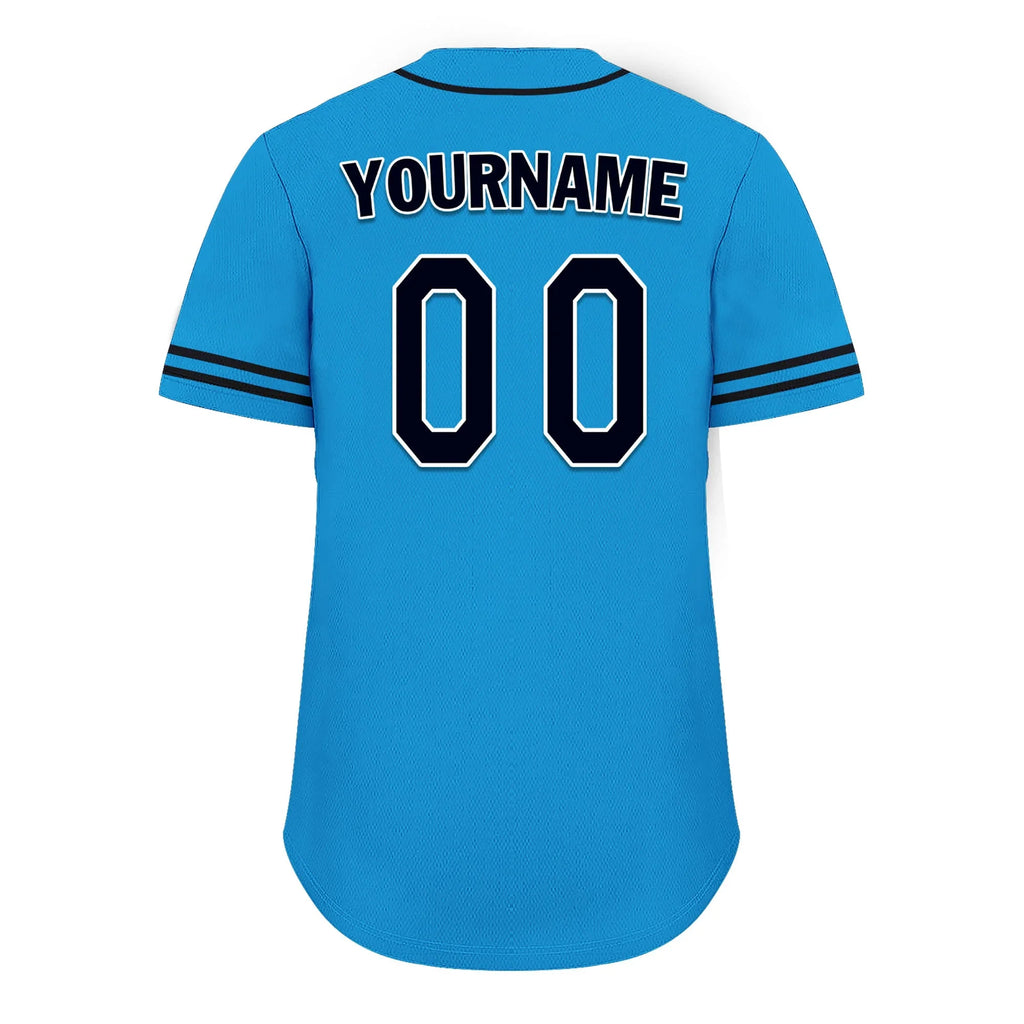 Custom Blue Classic Style Black Personalized Authentic Baseball Jersey UN002-bd0b00d8-bc - Coolcustomize