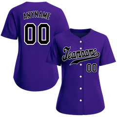 Custom Purple Classic Style Black Personalized Authentic Baseball Jersey BSBJ01-bd0fae9