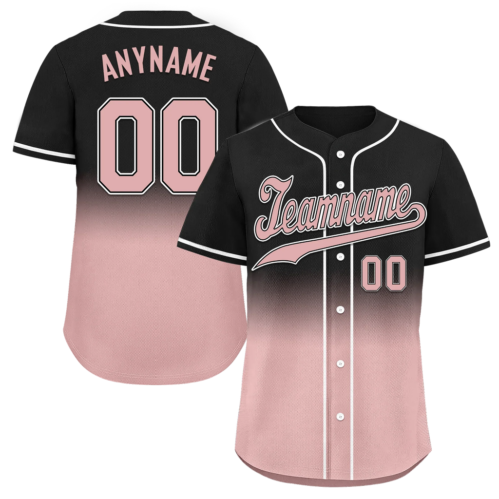Custom Black Pink Fade Fashion Personalized Authentic Baseball Jersey BSBJ01-D0a70d9 - Coolcustomize