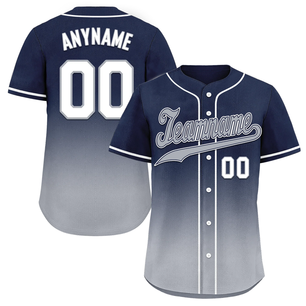 Custom Blue Grey Fade Fashion Personalized Authentic Baseball Jersey BSBJ01-D0a70b8 - Coolcustomize