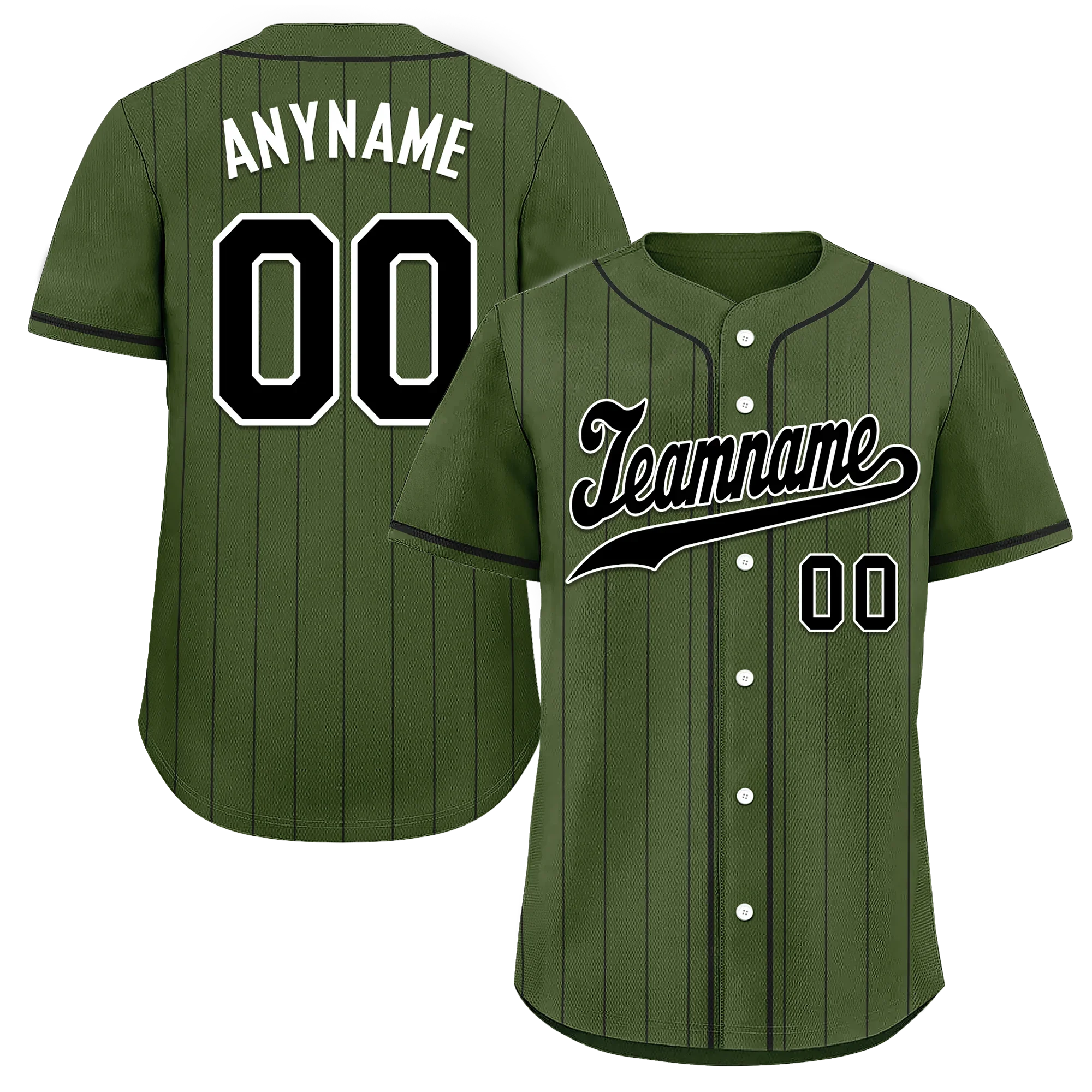 Custom Green Stripe Fashion Personalized Authentic Baseball Jersey BSBJ01-D017257 - Coolcustomize