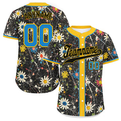 Custom Graffiti Pattern Abstract Floral Patterns Personalized Authentic Baseball Jersey BSBJ01-D020171-3