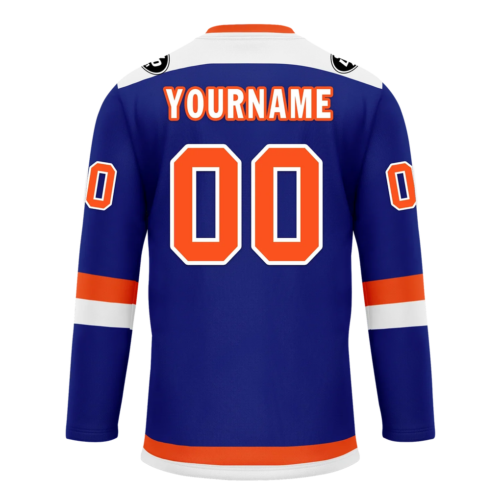 Custom Blue Orange Personalized Hockey Jersey HCKJ01-D0a700f - Coolcustomize