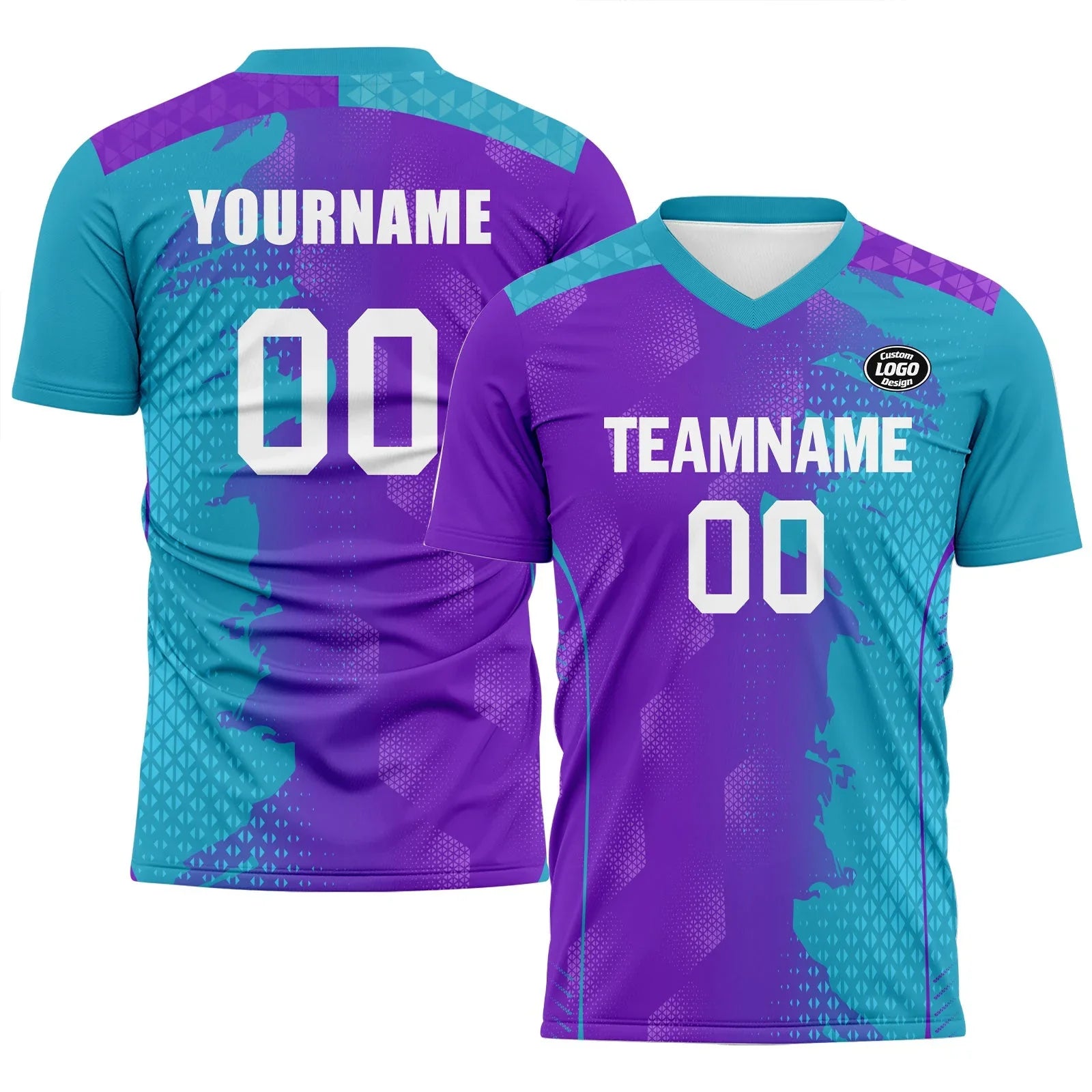 Custom Blue Purple Soccer Sets Jersey Personalized SCJ101-D020210-8 - Coolcustomize