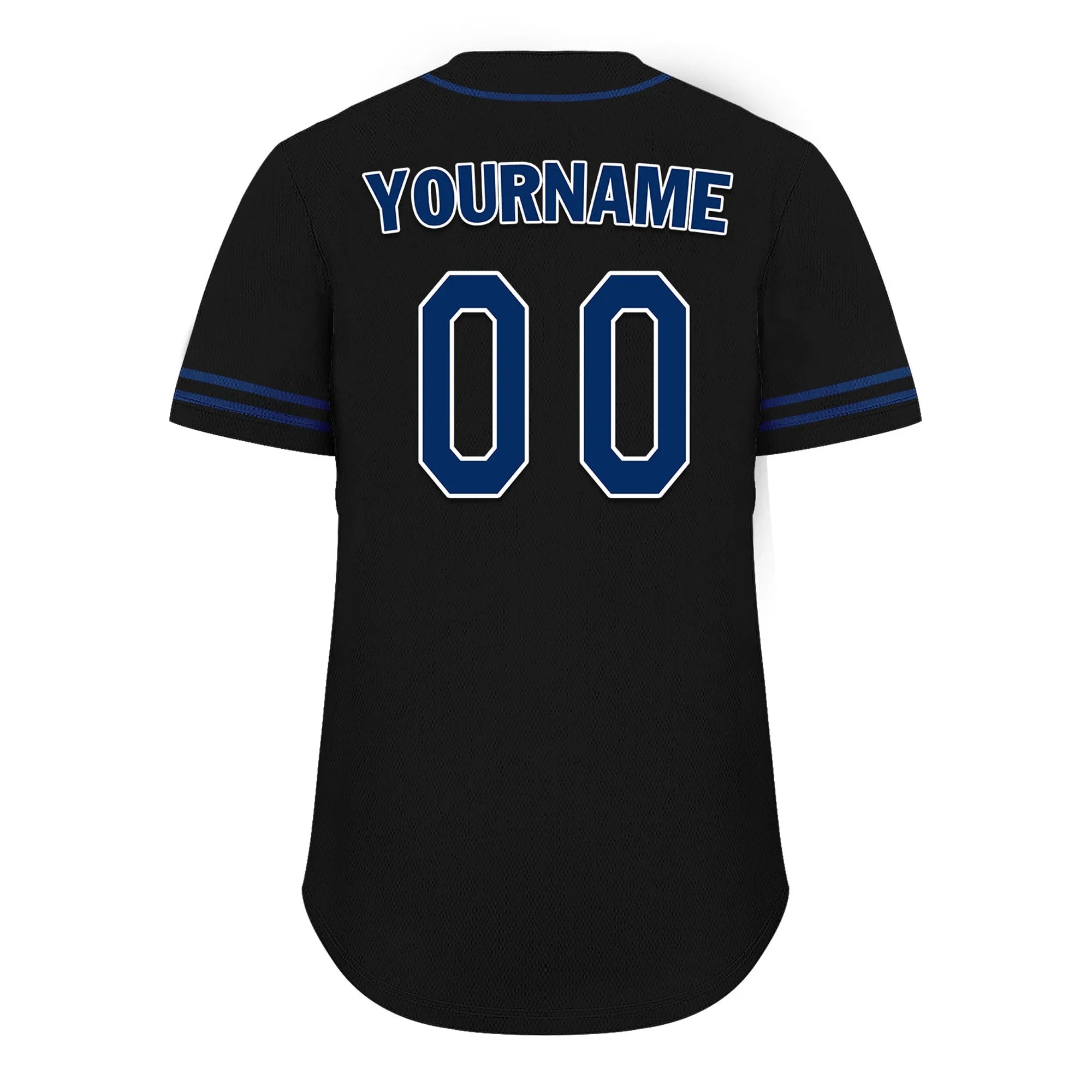 Custom Black Classic Style Blue Personalized Authentic Baseball Jersey UN002-bd0b00d8-bd - Coolcustomize