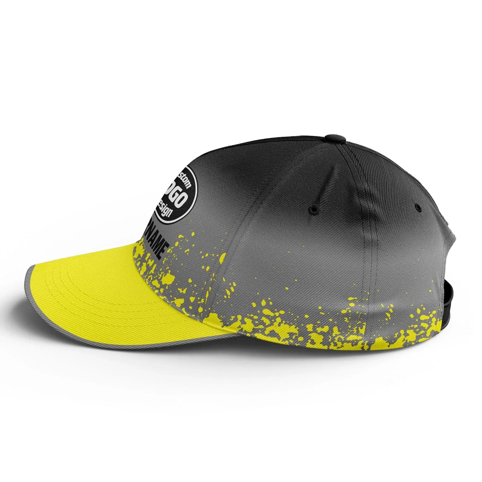 Custom Gray Yellow Hat Sport Design Cap Stitched Adjustable Personalized YW061-D020231-9 - Coolcustomize