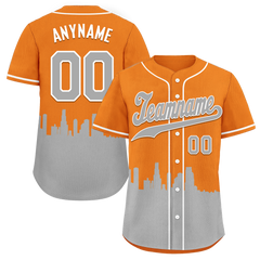 Custom Orange Gray City Edition Personalized Authentic Baseball Jersey BSBJ01-D017131