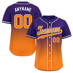 Custom Purple Orange Fade Fashion Personalized Authentic Baseball Jersey BSBJ01-D0a70de