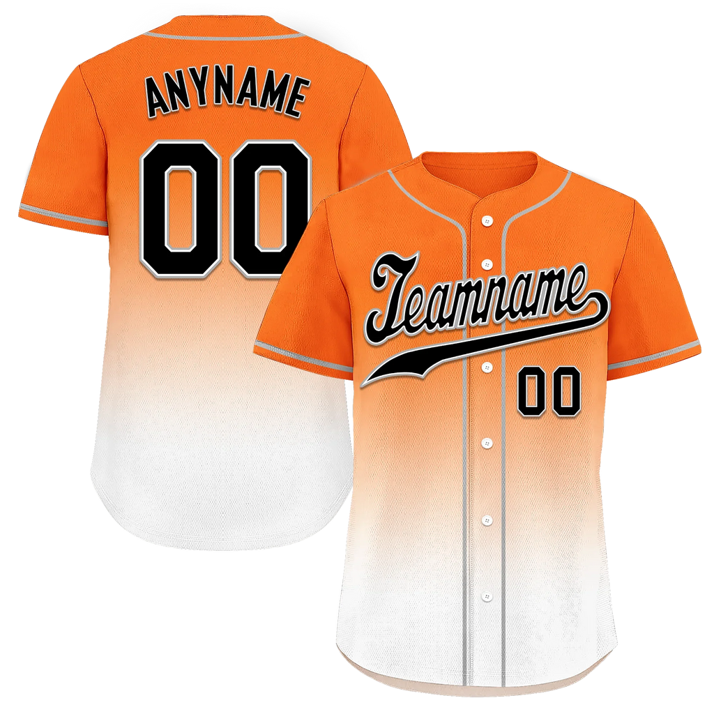 Custom Orange White Fade Fashion Personalized Authentic Baseball Jersey BSBJ01-D0a70dd - Coolcustomize