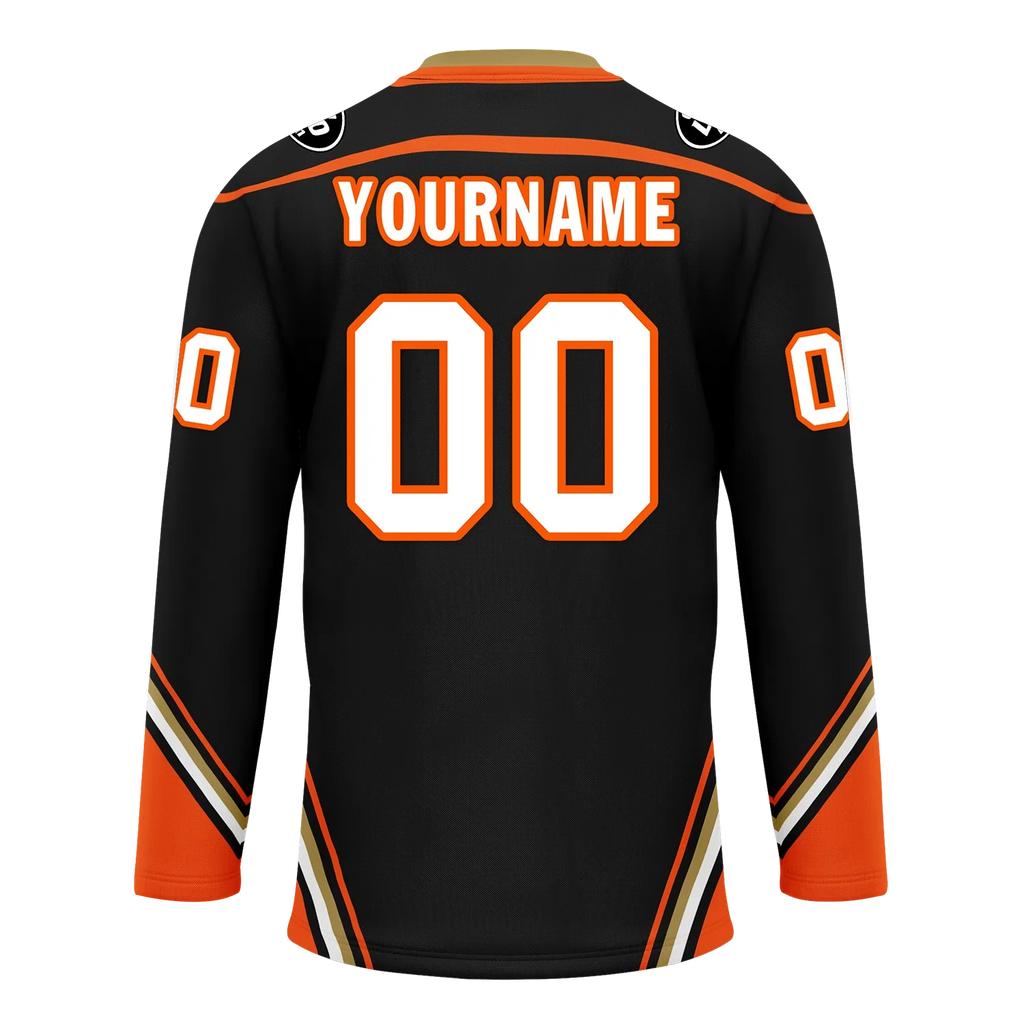 Custom Black Orange Personalized Hockey Jersey HCKJ01-D0a70d8 - Coolcustomize