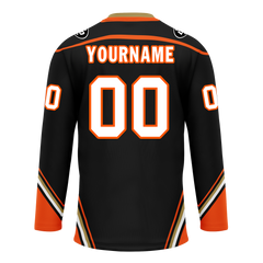 Custom Black Orange Personalized Hockey Jersey HCKJ01-D0a70d8