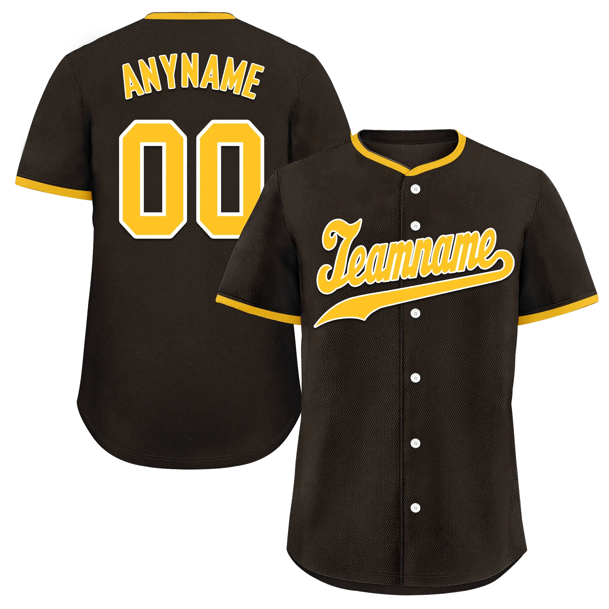Custom Black Classic Style Yellow Personalized Authentic Baseball Jersey BSBJ01-bd0faee - Coolcustomize