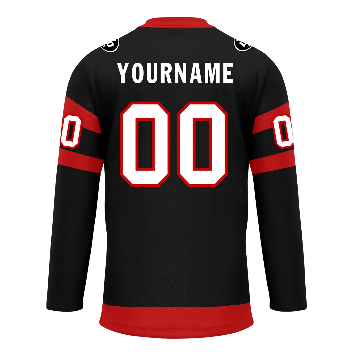 Custom Black Red Personalized Hockey Jersey HCKJ01-D0a70b0 - Coolcustomize