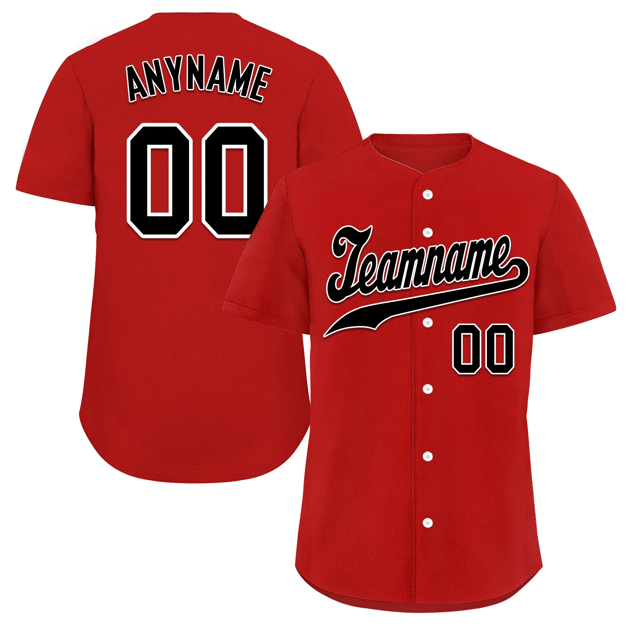 Custom Red Classic Style Black Personalized Authentic Baseball Jersey BSBJ01-bd0fa09 - Coolcustomize