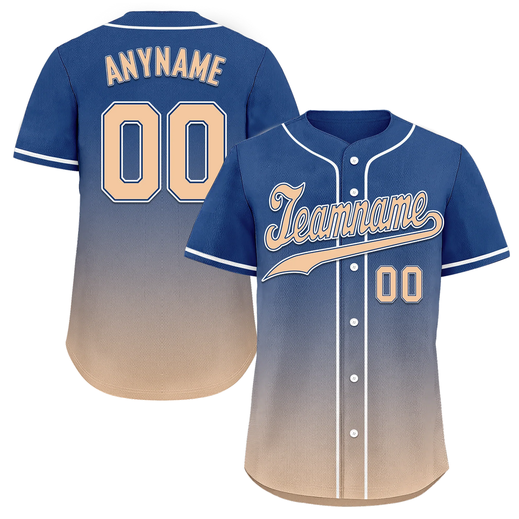 Custom Blue Beige Fade Fashion Personalized Authentic Baseball Jersey BSBJ01-D0a70da - Coolcustomize