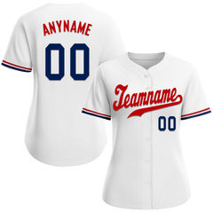 Custom White Classic Style Red Personalized Authentic Baseball Jersey BSBJ01-bd0faaa