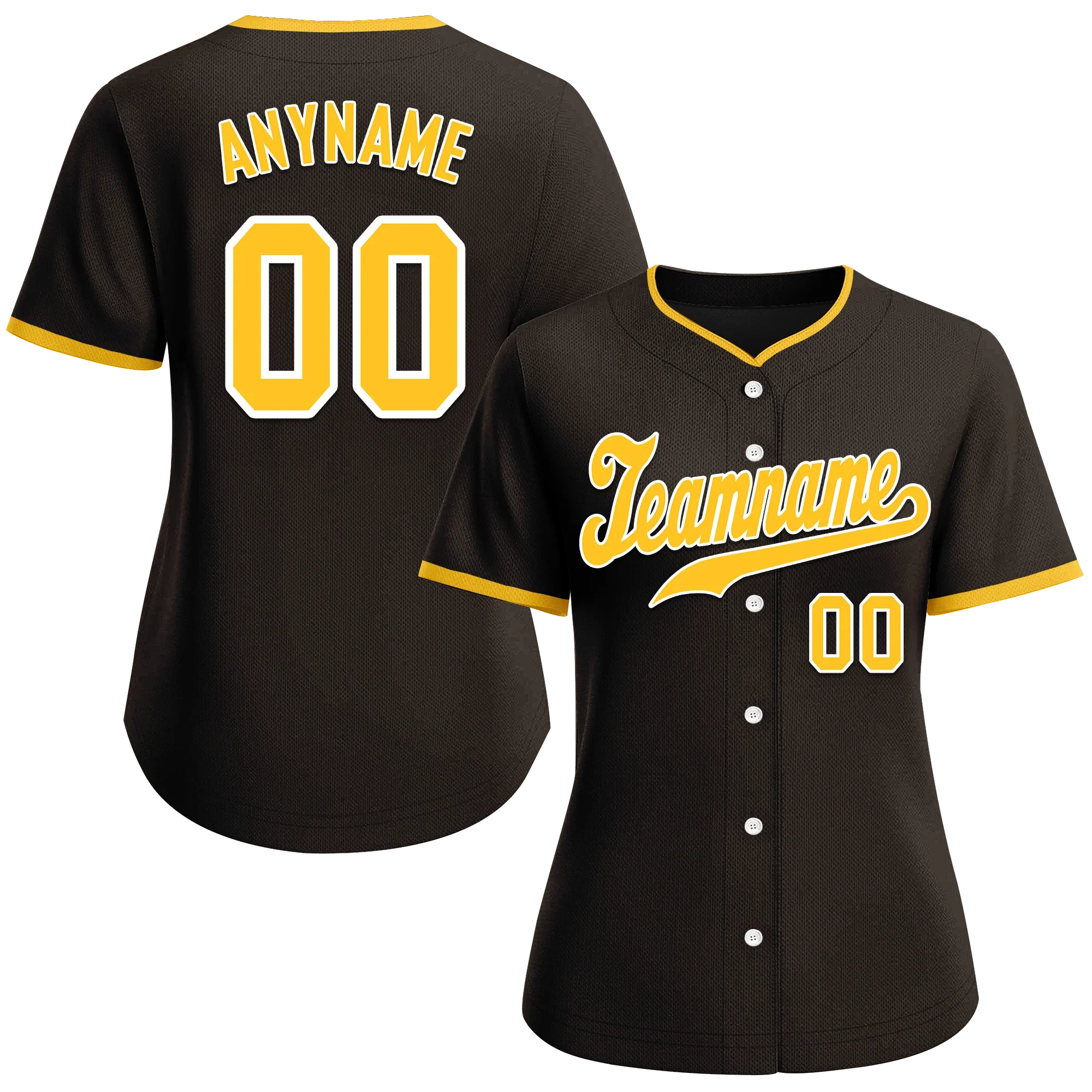 Custom Black Classic Style Yellow Personalized Authentic Baseball Jersey BSBJ01-bd0faee - Coolcustomize