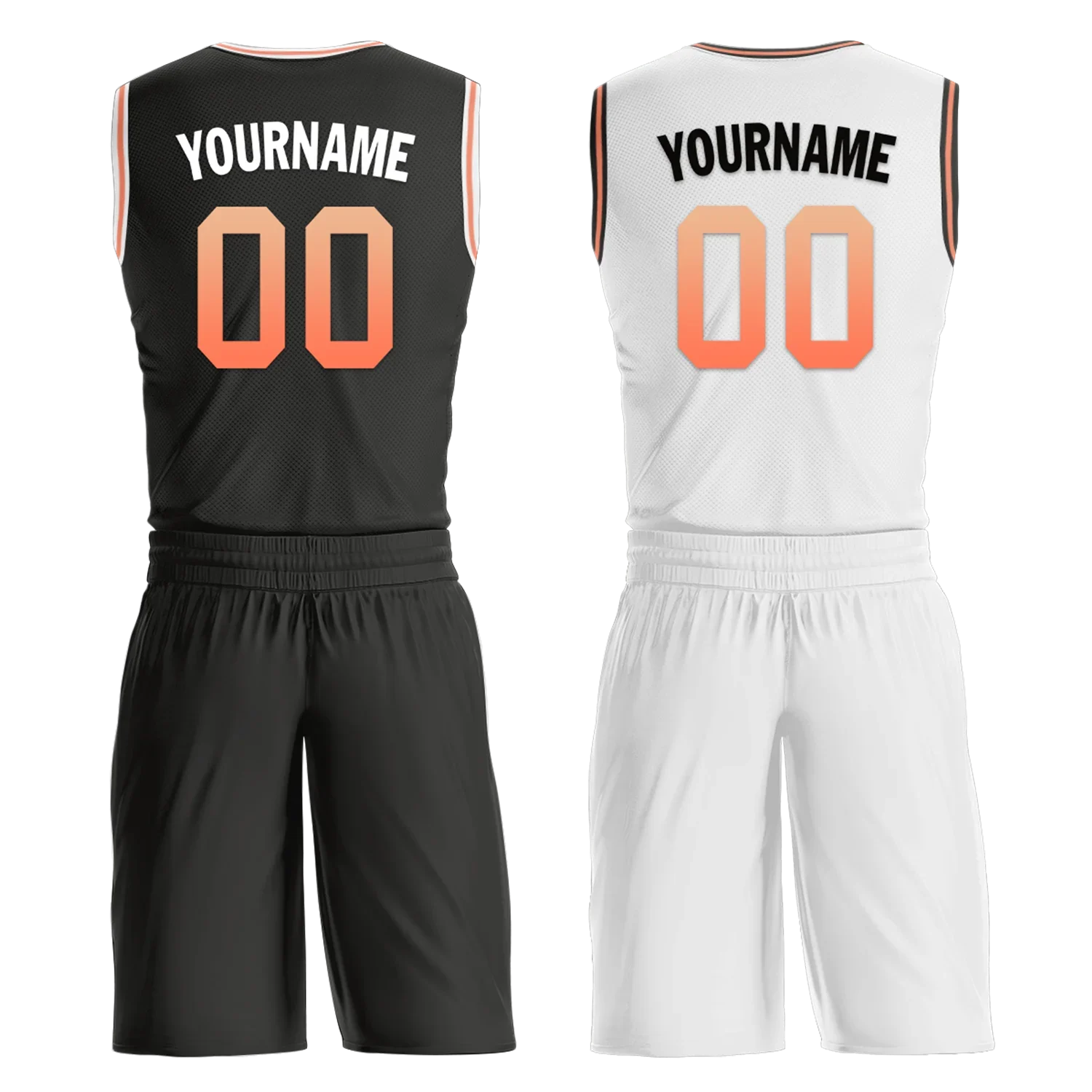 Custom Black White Classic Style Reversible Basketball Uniform Personalized Ordinary BBJR-D017028 - Coolcustomize