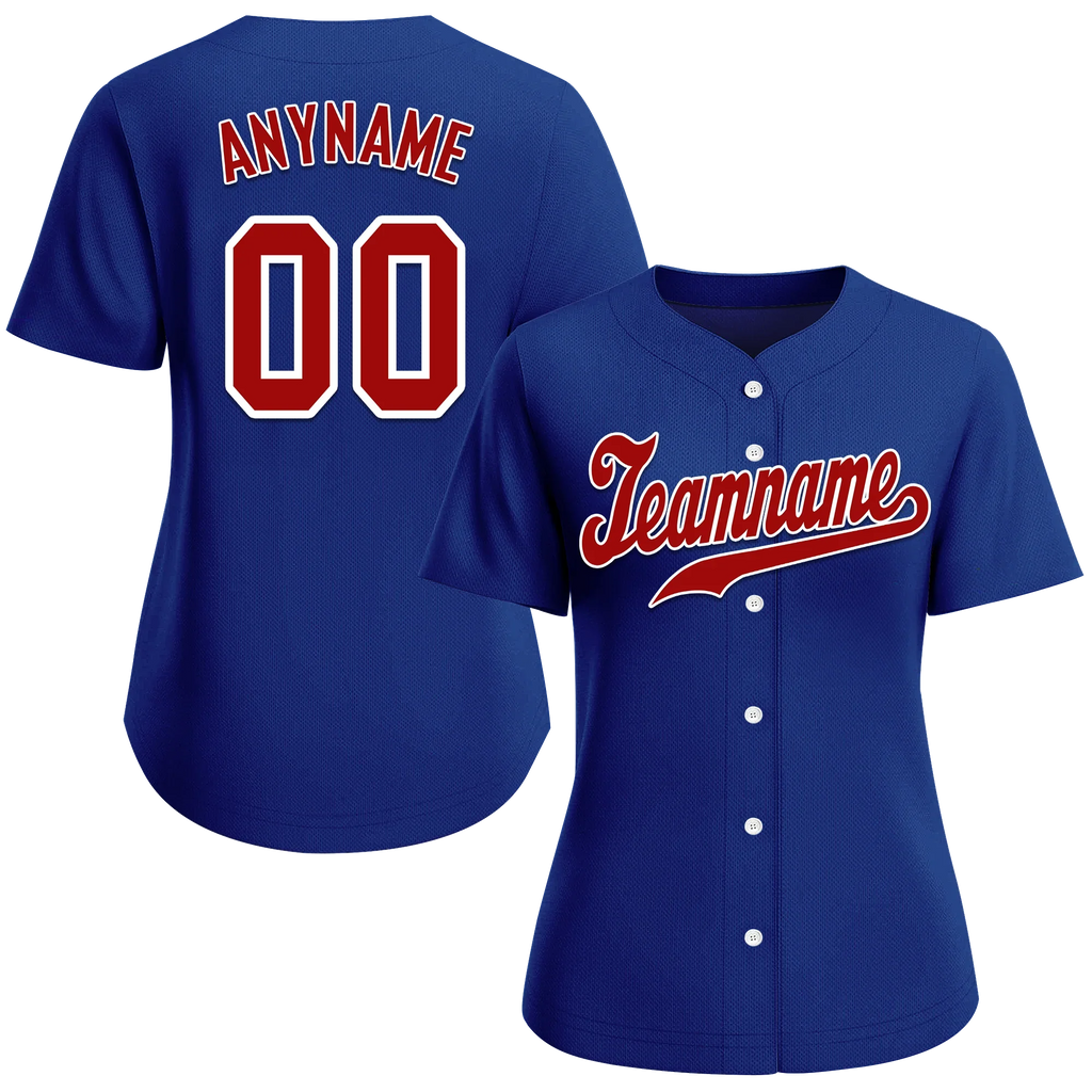 Custom Blue Classic Style Red Personalized Authentic Baseball Jersey BSBJ01-bd0fadd - Coolcustomize