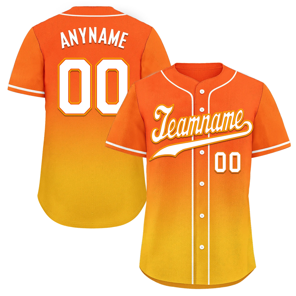 Custom Yellow Orange Fade Fashion Personalized Authentic Baseball Jersey BSBJ01-D0a70c8 - Coolcustomize