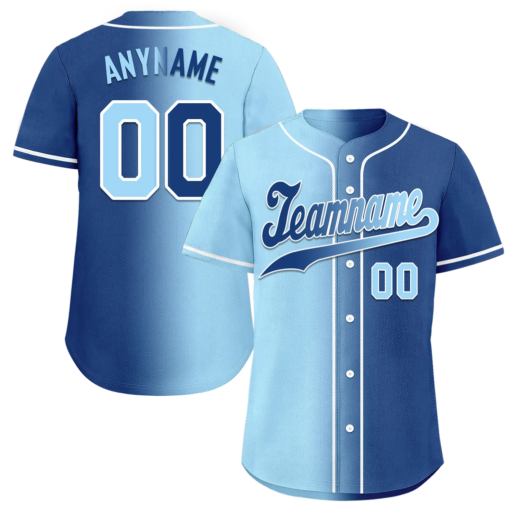 Custom Blue Gradient Fashion Personalized Authentic Baseball Jersey BSBJ01-D0a7078 - Coolcustomize
