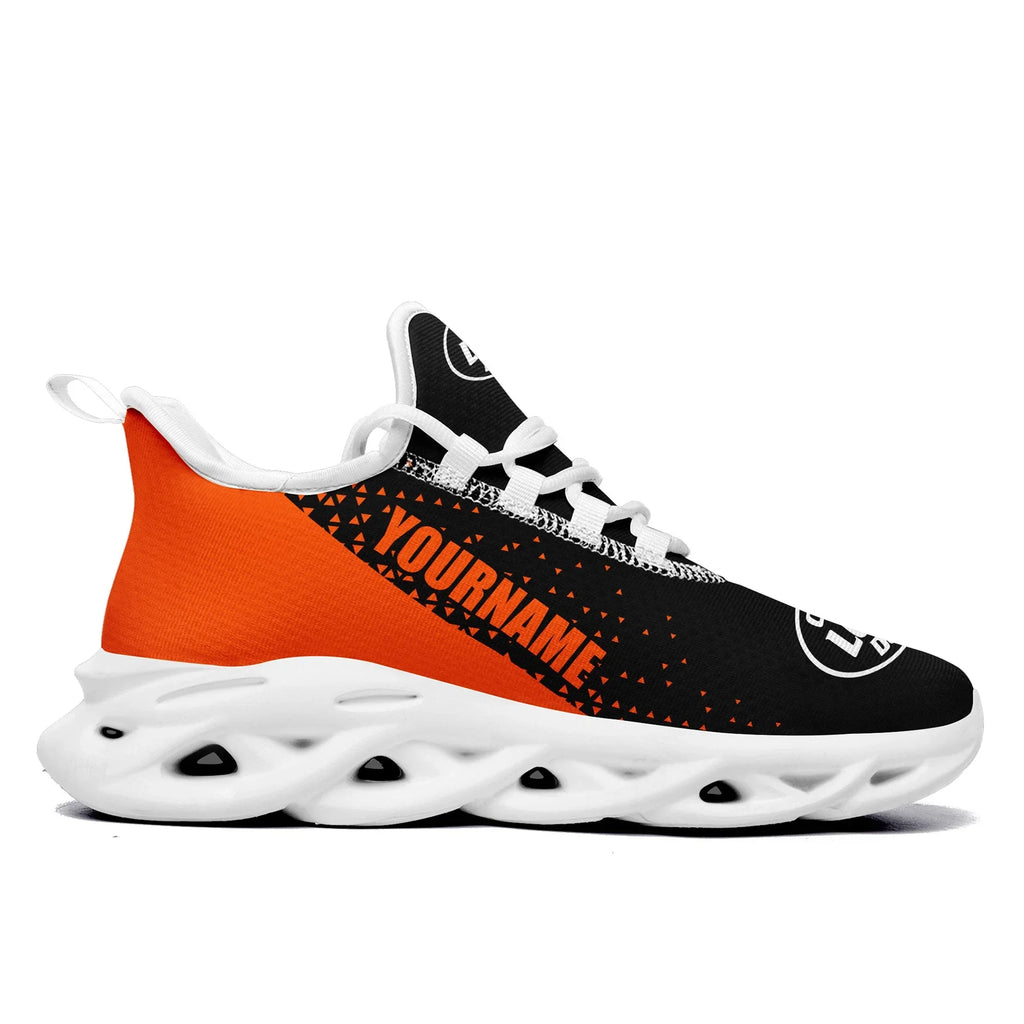 Custom Black Orange Jersey MaxSoul Shoes and Hat Combo Offer Personalized ZH-D0b0087-b - Coolcustomize