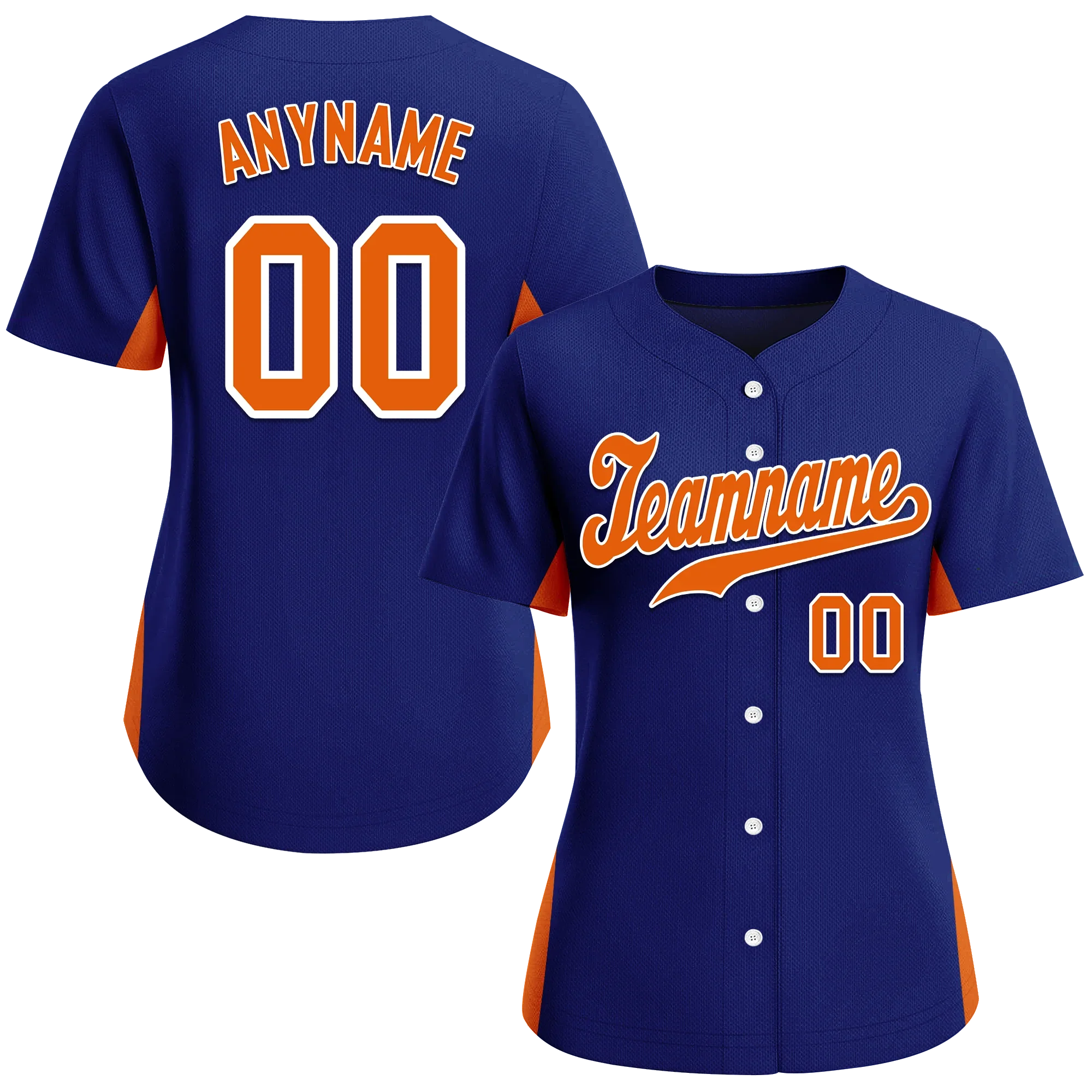 Custom Blue Classic Style Orange Personalized Authentic Baseball Jersey BSBJ01-bd0faba - Coolcustomize
