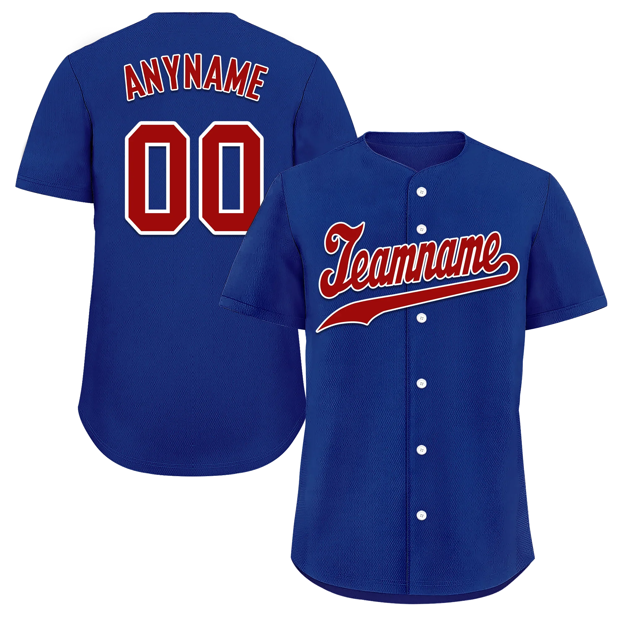 Custom Blue Classic Style Red Personalized Authentic Baseball Jersey BSBJ01-bd0fadd - Coolcustomize