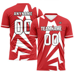 Custom Red White Soccer Sets Jersey Personalized SCJ101-D28022