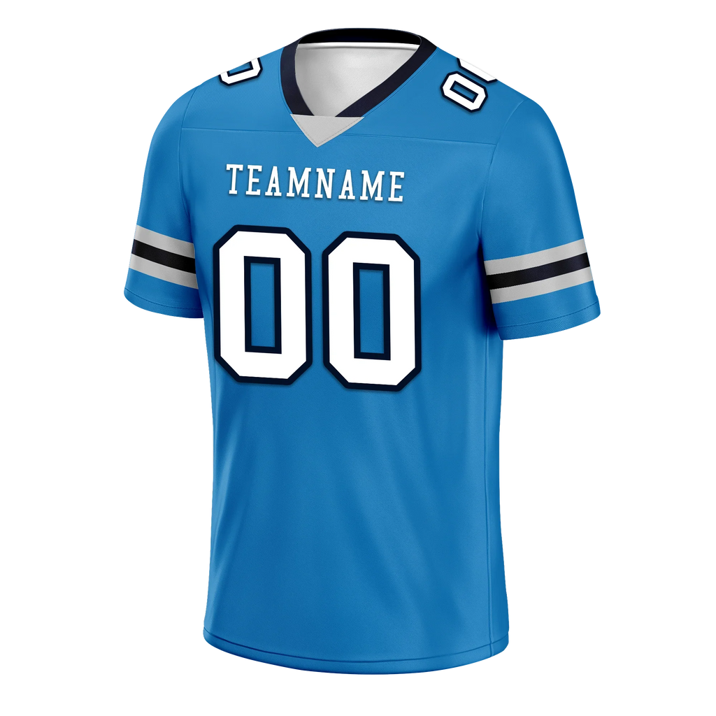 Custom Blue White Classic Style Personalized Authentic Football Jersey FBJ02-bd0a700c - Coolcustomize