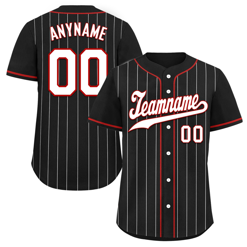 Custom Black Stripe Fashion Personalized Authentic Baseball Jersey BSBJ01-D017243 - Coolcustomize