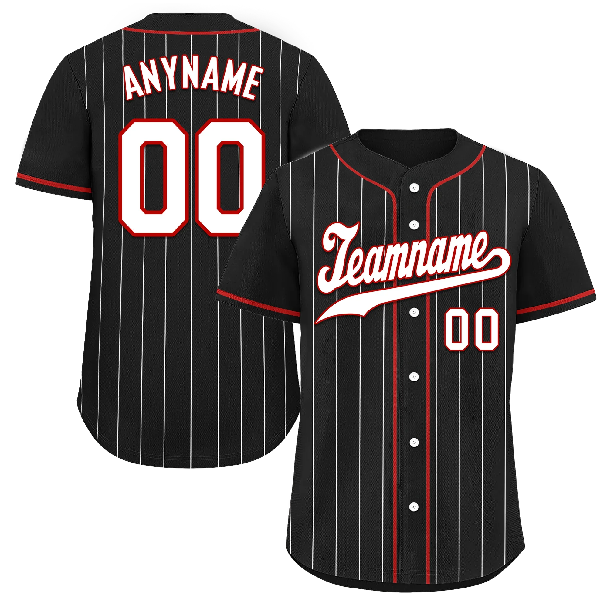 Custom Black Stripe Fashion Personalized Authentic Baseball Jersey BSBJ01-D017243 - Coolcustomize