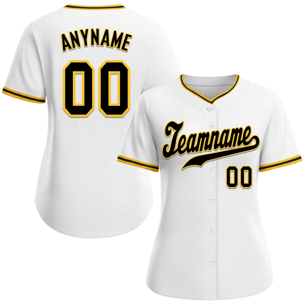 Custom White Classic Style Black Personalized Authentic Baseball Jersey BSBJ01-bd0fad8 - Coolcustomize