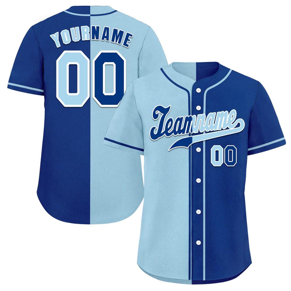 Custom Aqua Blue Gradient Fashion Blue Authentic Baseball Jersey - Coolcustomize