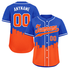 Custom Blue Orange City Edition Personalized Authentic Baseball Jersey BSBJ01-D017140