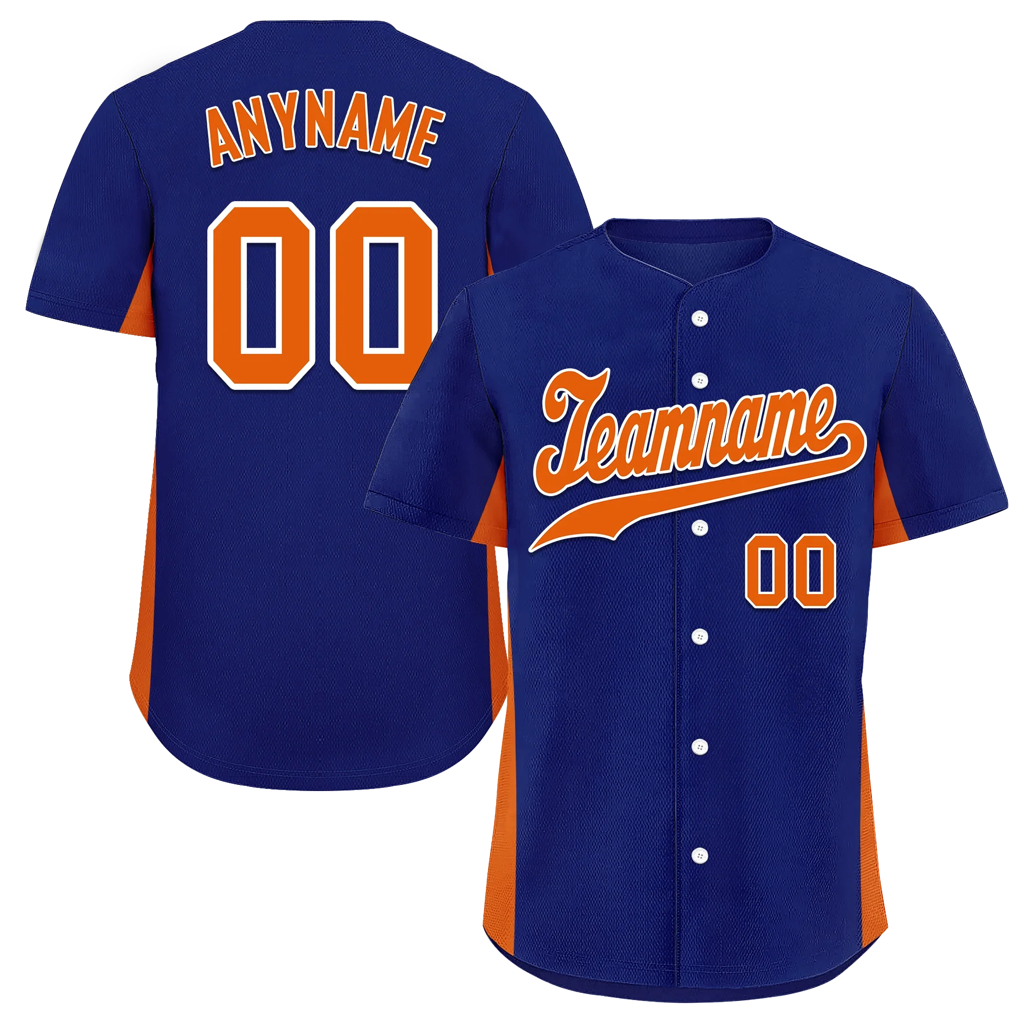 Custom Blue Classic Style Orange Personalized Authentic Baseball Jersey BSBJ01-bd0faba - Coolcustomize